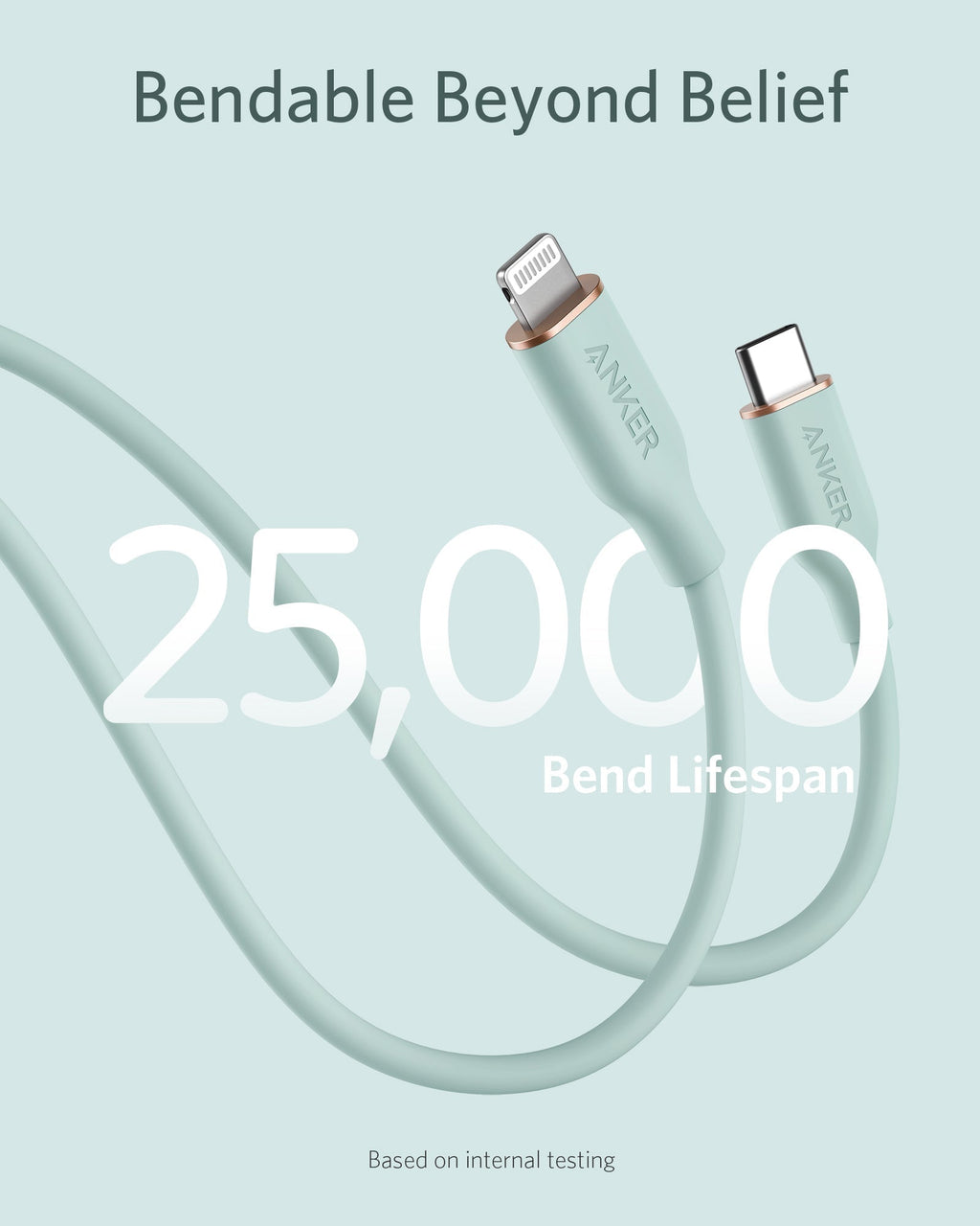 641 USB-C to Lightning Cable (Flow, 3 ft Silicone) Q6