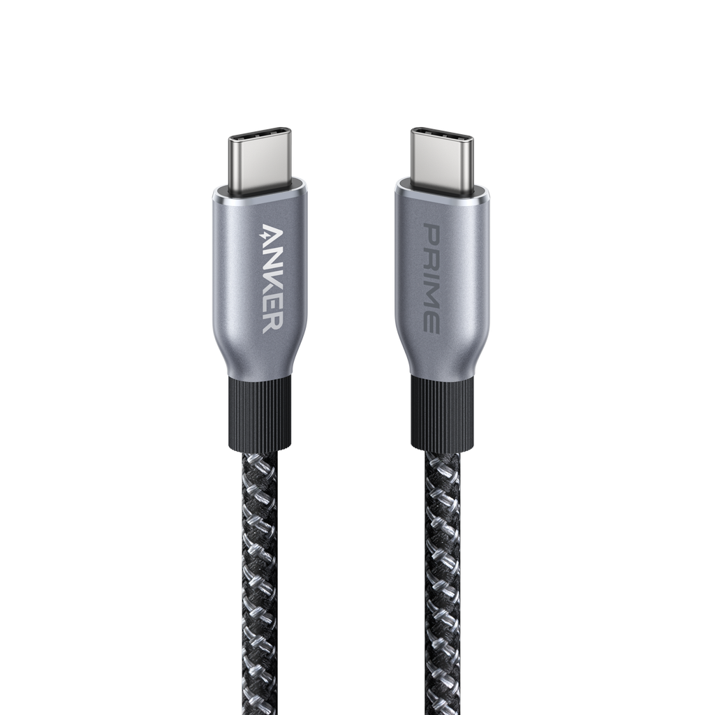 Nano 75W Car Charger and Prime USB-C to USB-C Cable (240W, Upcycled-Braided) F2