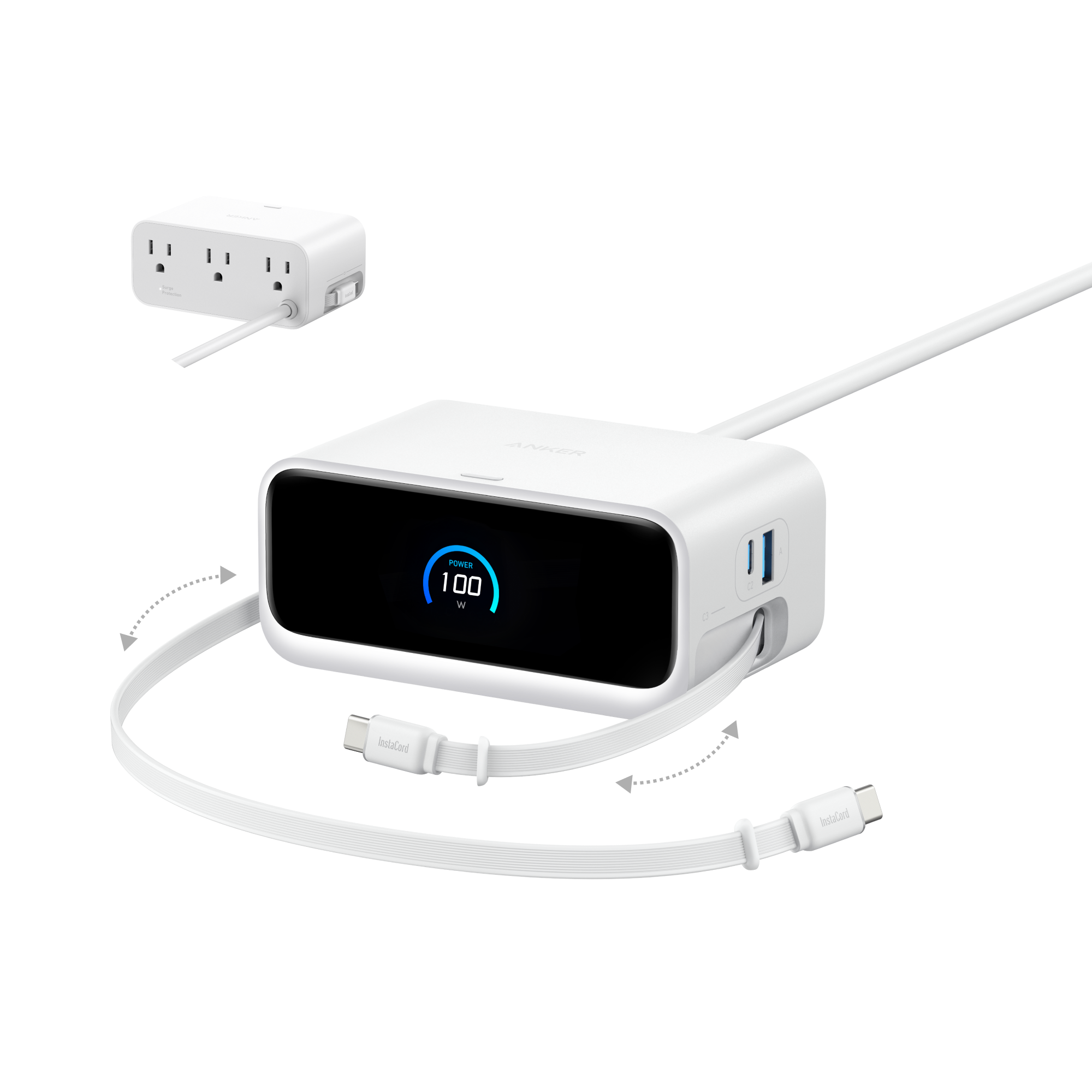 Nano Charging Station (7-in-1, 100W) and Nano Charger (45W) with Cable B1