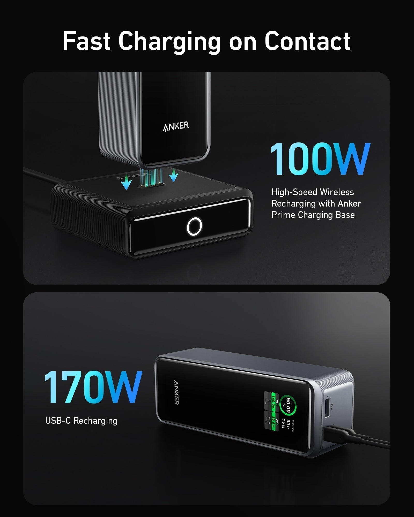 Prime 27,650mAh Power Bank (250W) and 100W Charging Base S7