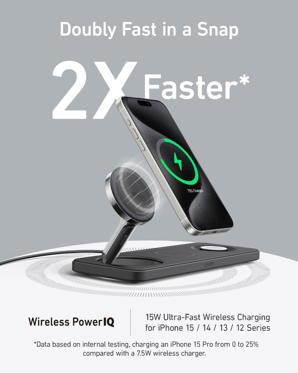 Refurbished MagGo Wireless Charging Station (3-in-1 Pad) F2