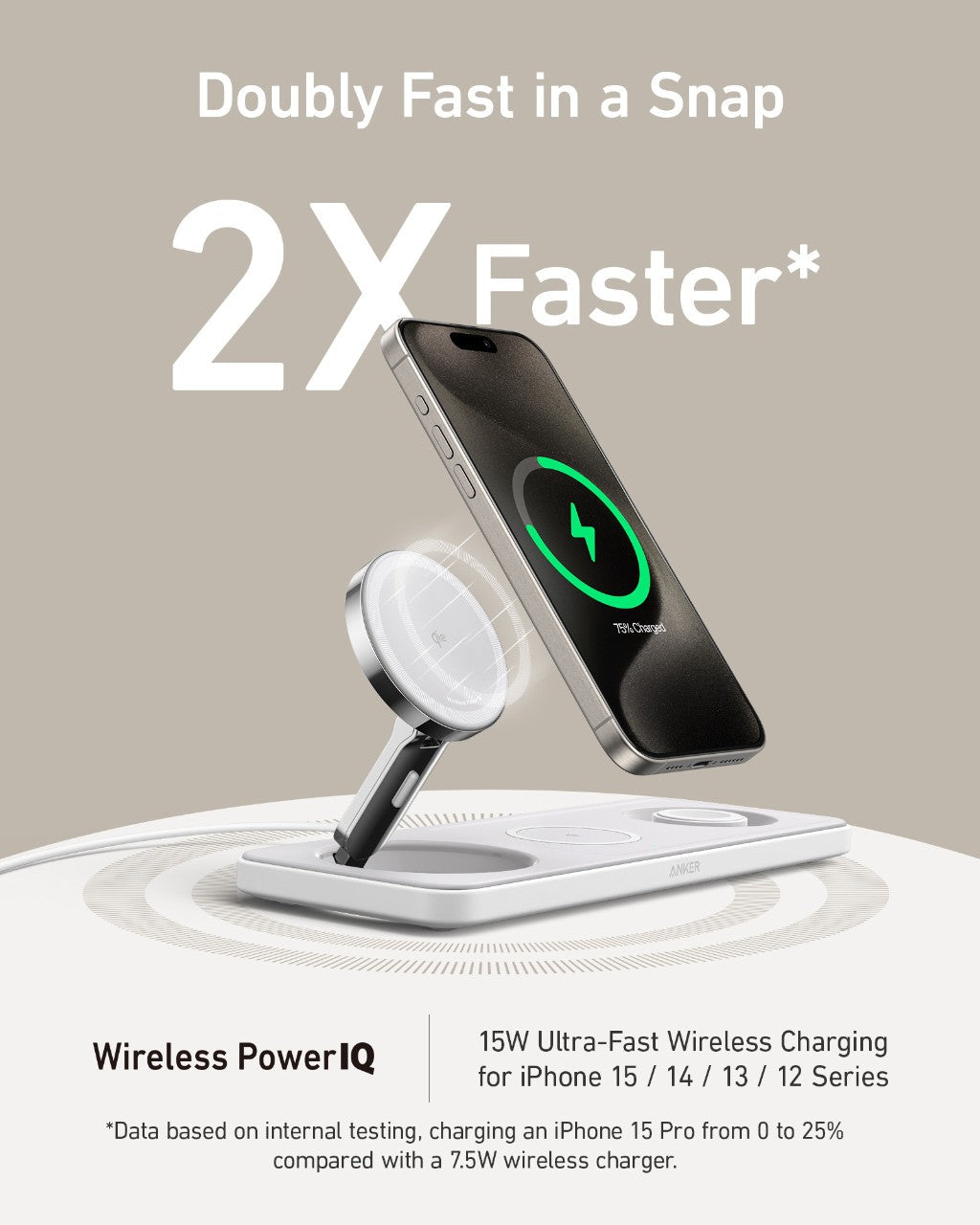 Refurbished MagGo Wireless Charging Station (3-in-1 Pad) F2