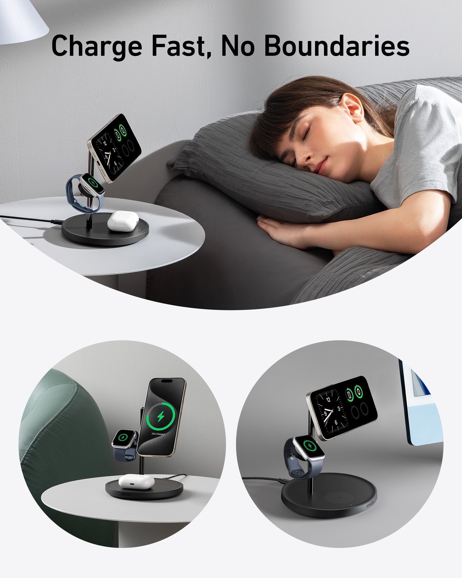 Refurbished MagGo Wireless Charging Station (3-in-1 Stand) B1