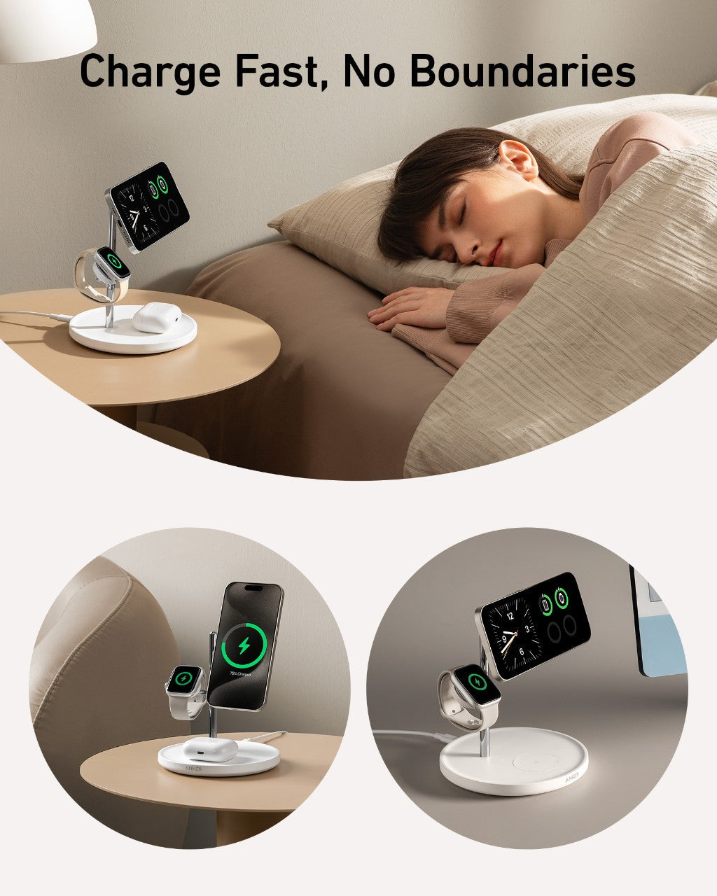 Refurbished MagGo Wireless Charging Station (3-in-1 Stand) B1