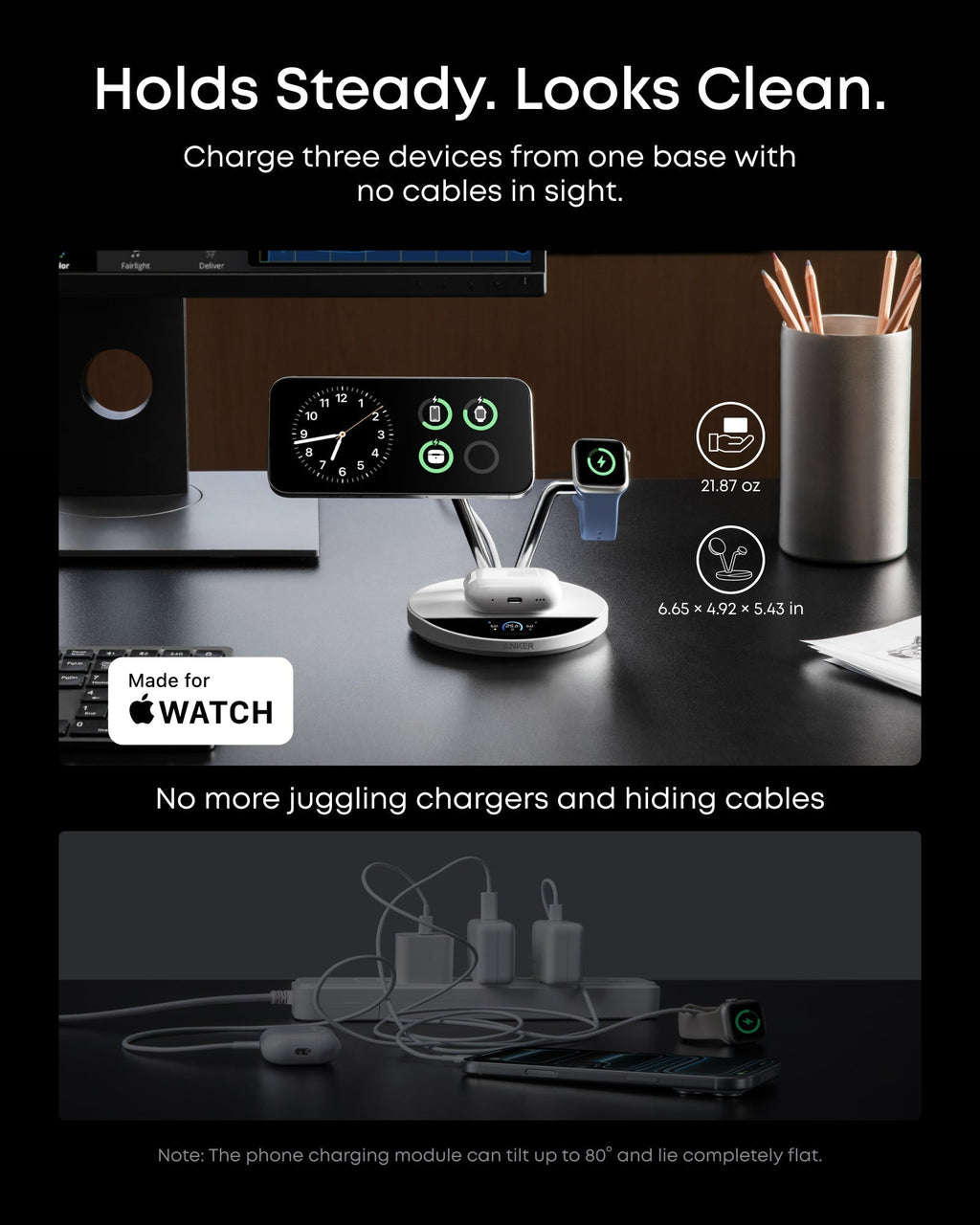 Prime Wireless Charging Station (3-in-1, MagGo, AirCool, Dock Stand) I2