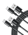 Premium Nylon USB-C to USB-A Cable (2-Pack) S6