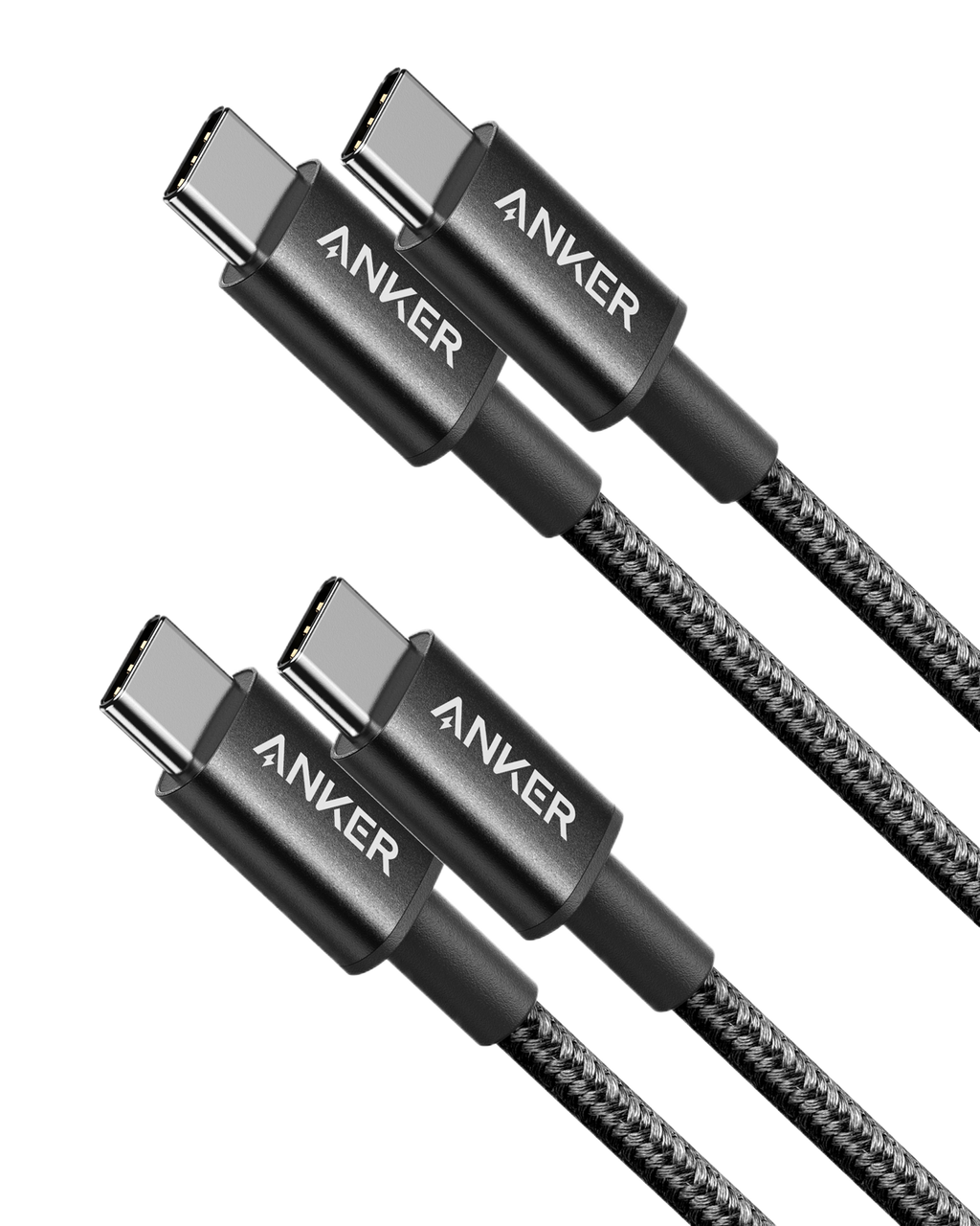 2-Pack New Nylon USB C to USB C Cable (3.3 ft 60W) R9
