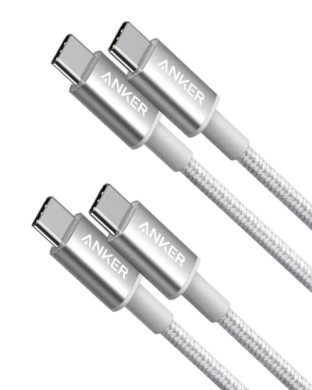 2-Pack New Nylon USB C to USB C Cable (3.3 ft 60W) R9