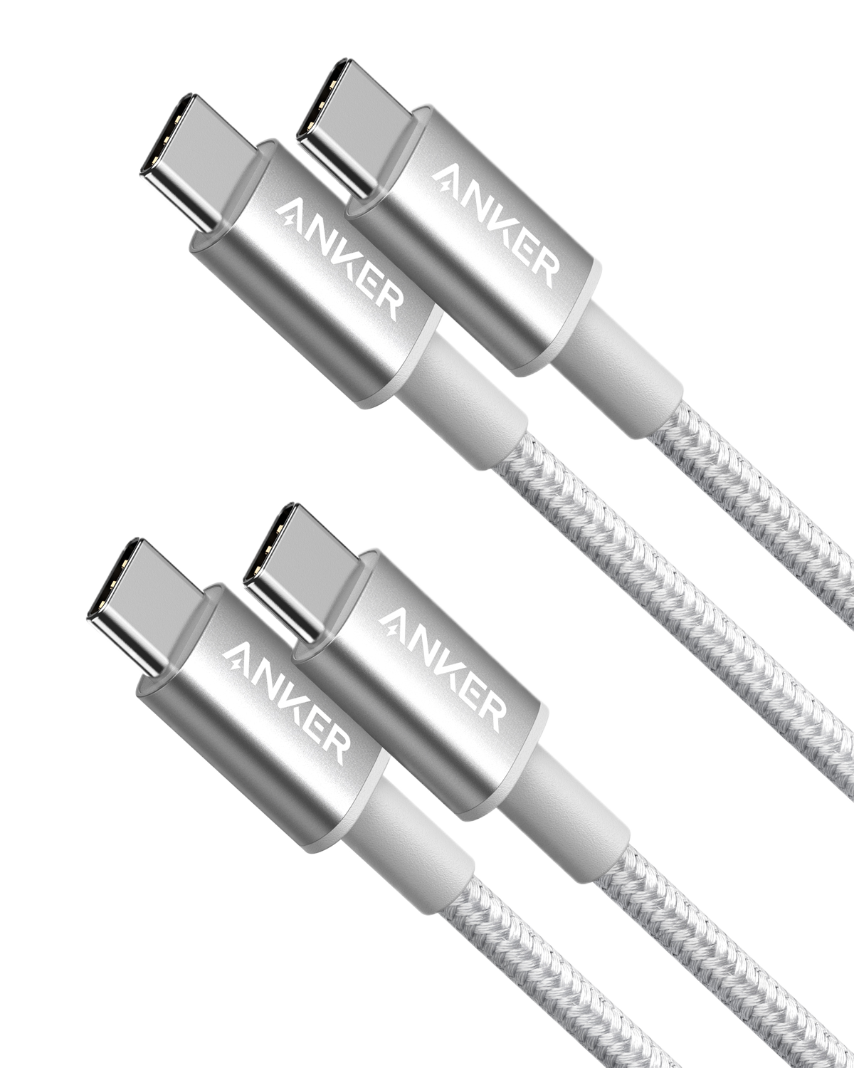 2-Pack New Nylon USB C to USB C Cable (3.3 ft 60W) R9