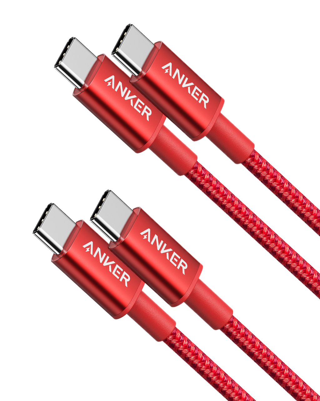 2-Pack New Nylon USB C to USB C Cable (3.3 ft 60W) R9