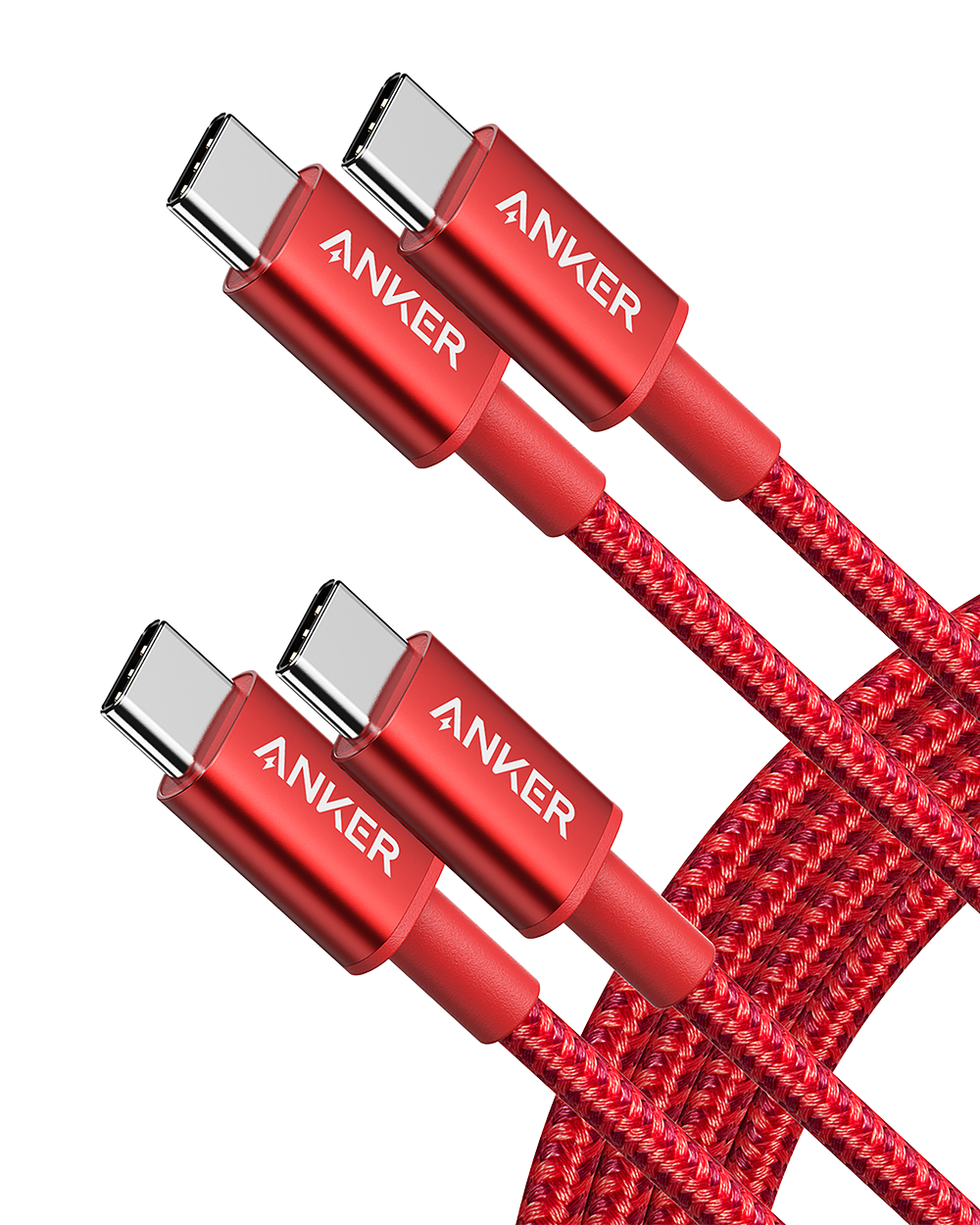 2-Pack New Nylon USB-C to USB-C Cable (3 ft / 6 ft, 60W) H6