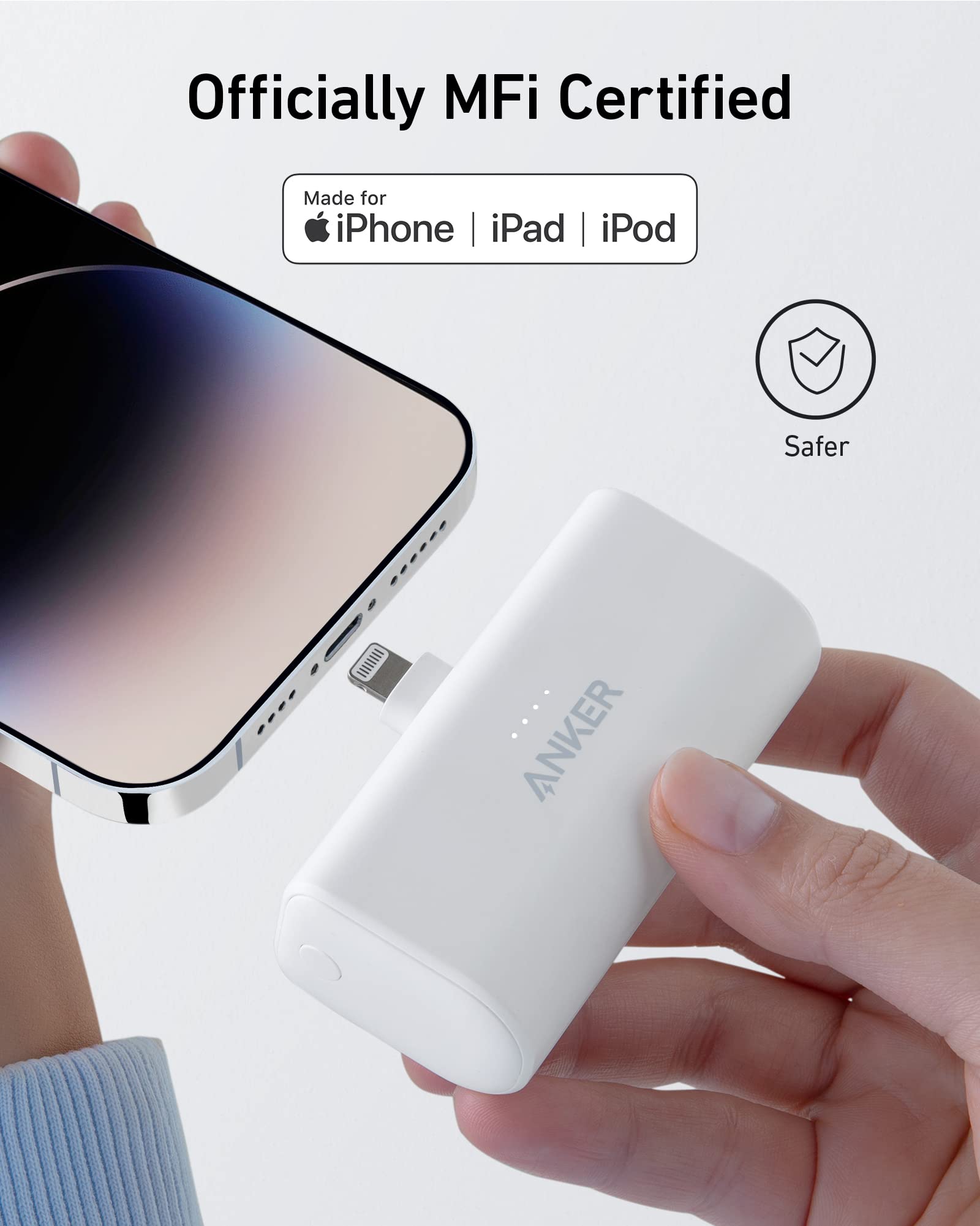 Nano Power Bank (12W, Built-In Lightning Connector) K7