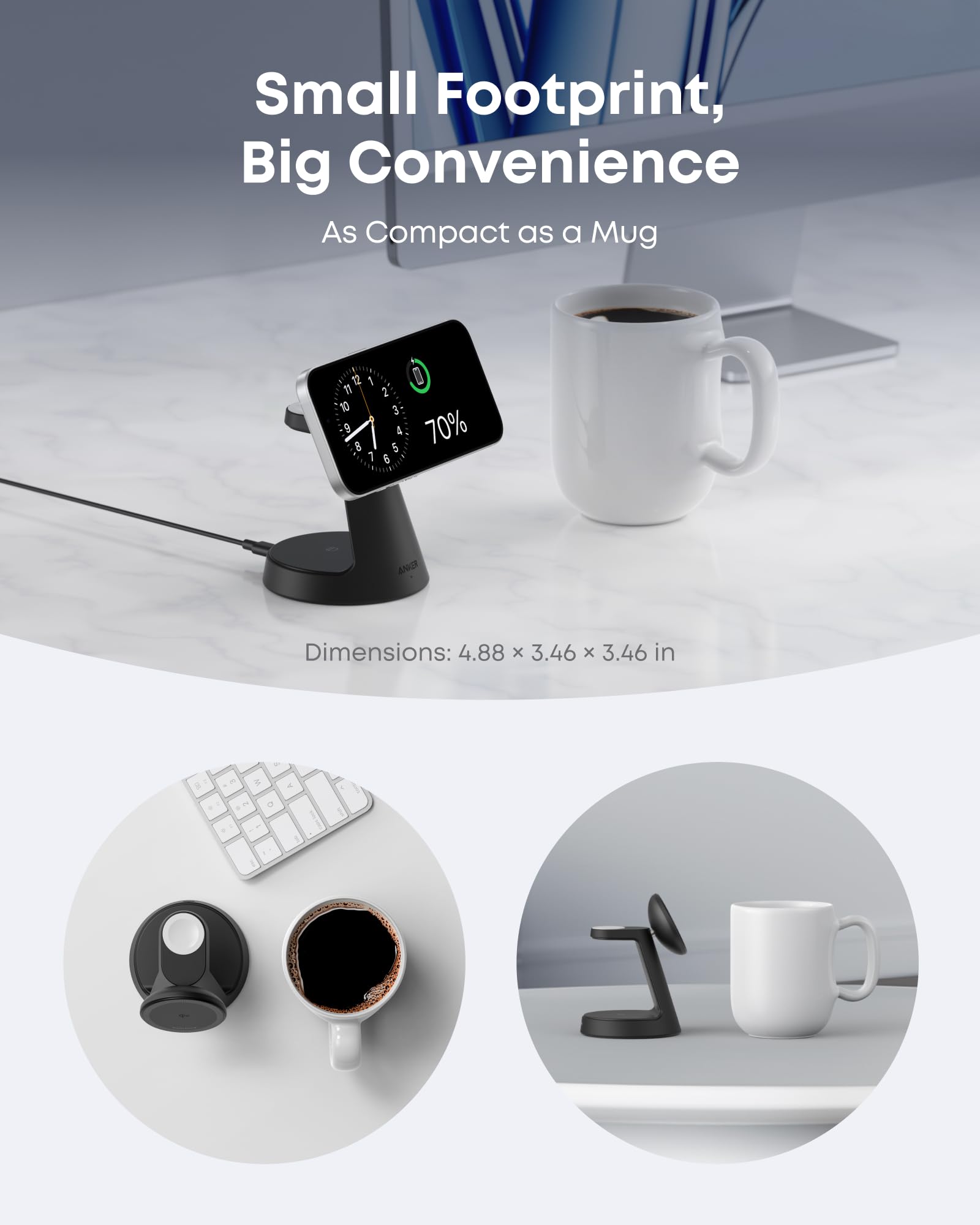 MagGo Wireless Charging Station (3-in-1, Dock Stand) H1