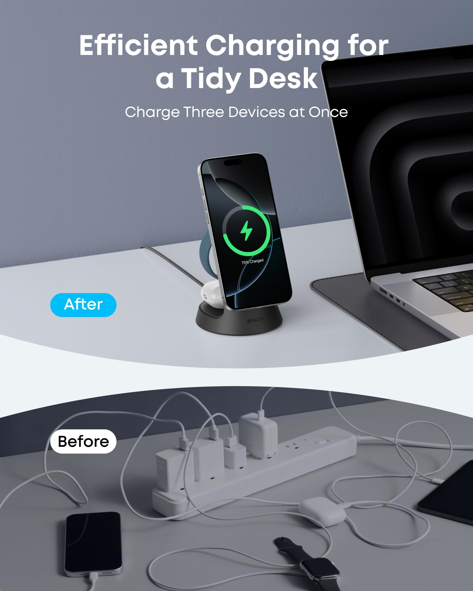 MagGo Wireless Charging Station and Nano Wireless Car Charger D2