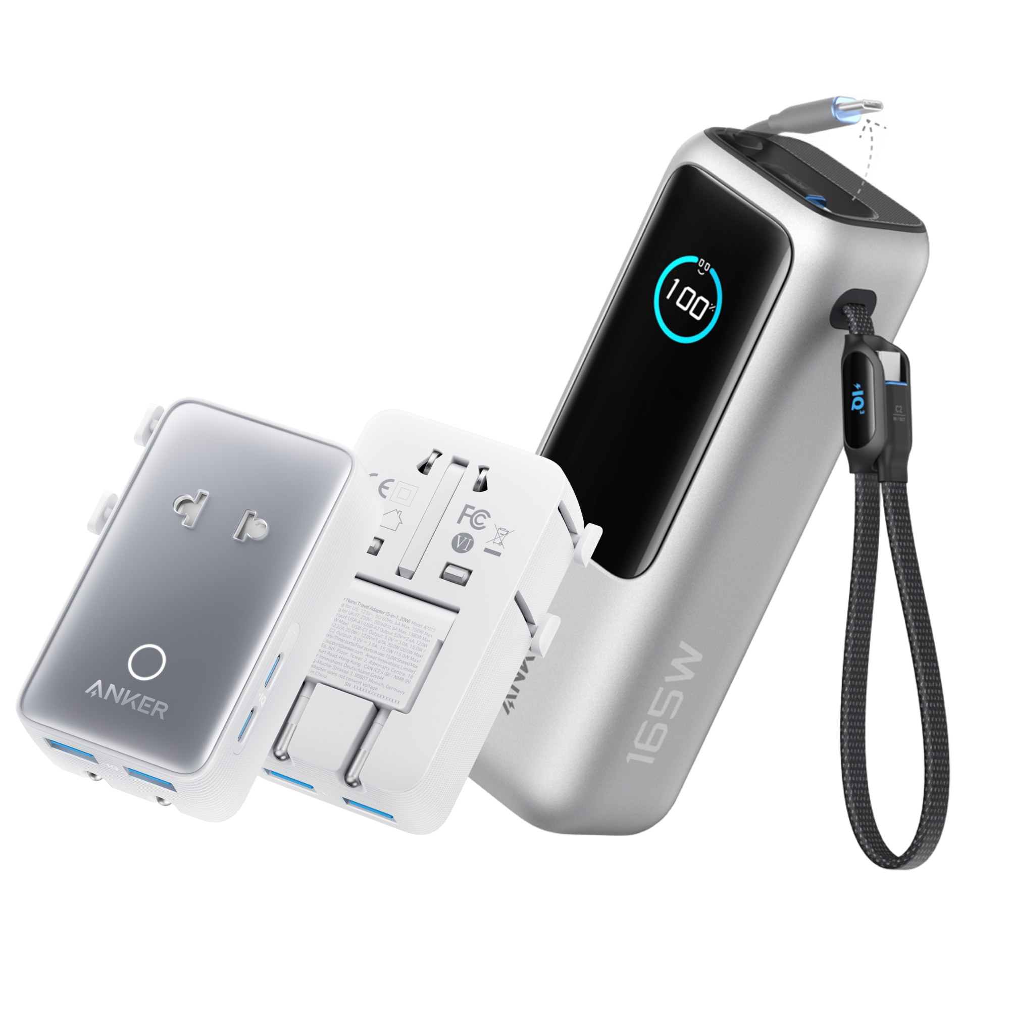 Laptop Power Bank (25K, 165W, Built-In and Retractable Cables) Y4