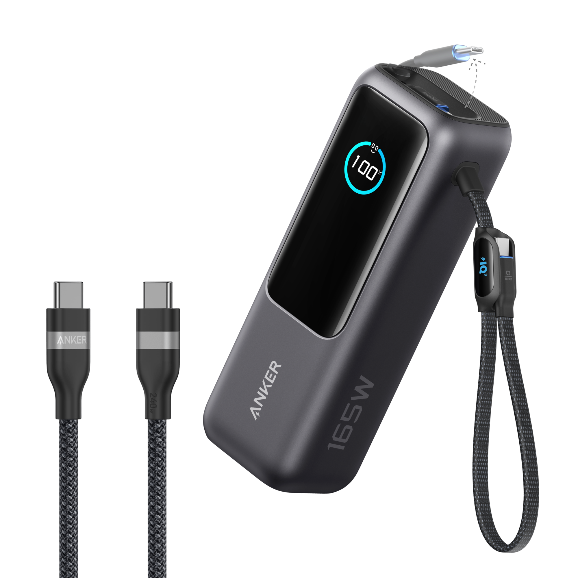 Laptop Power Bank (25K, 165W, Built-In and Retractable Cables) Y4