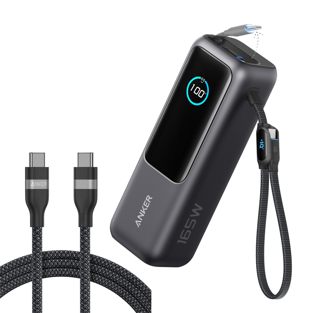 Laptop Power Bank (25K, 165W, Built-In and Retractable Cables) Y4