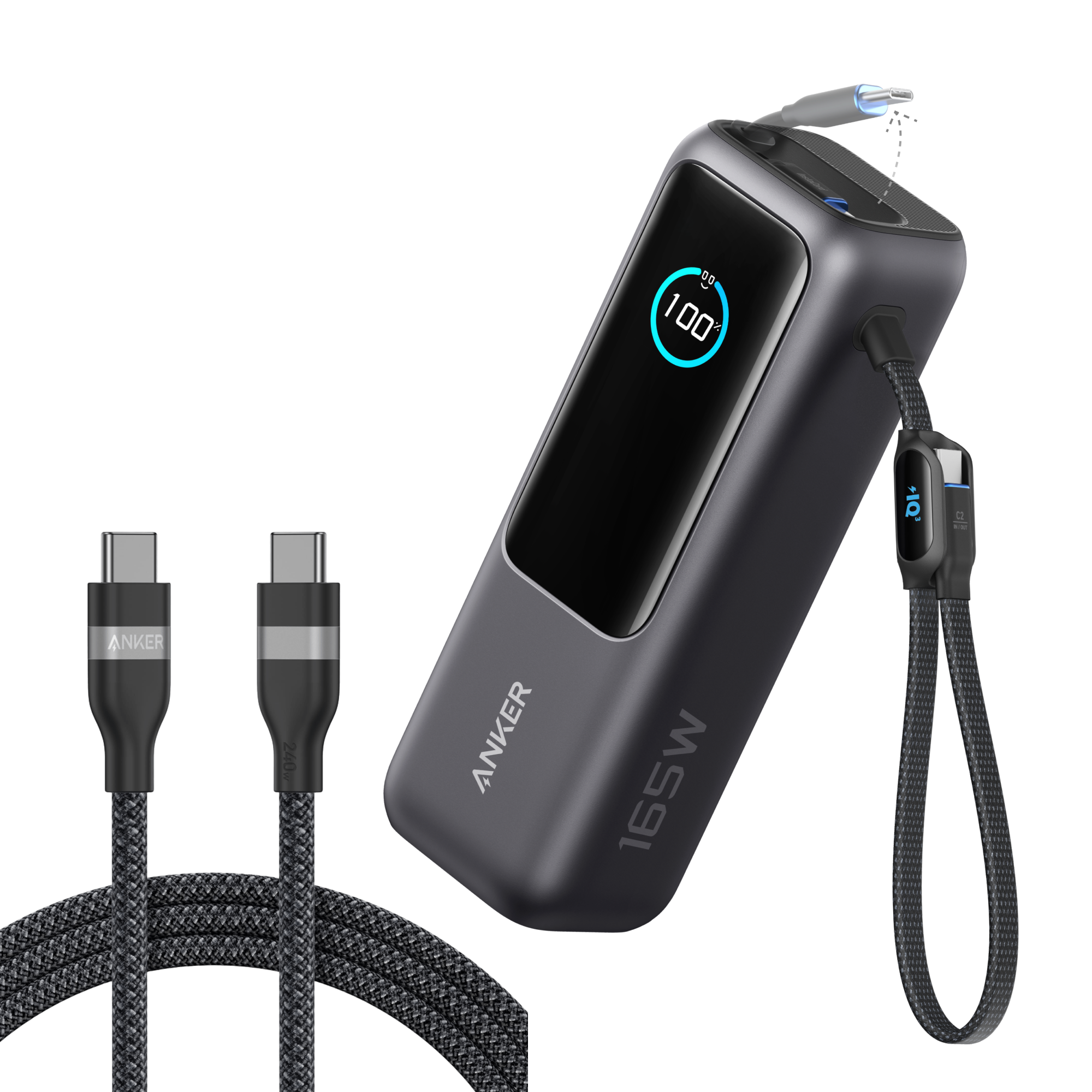 Laptop Power Bank (25K, 165W, Built-In and Retractable Cables) Y4
