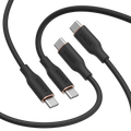 643 USB-C to USB-C Cable (Flow, Silicone, 240W, 2-Pack, Midnight Black) B9