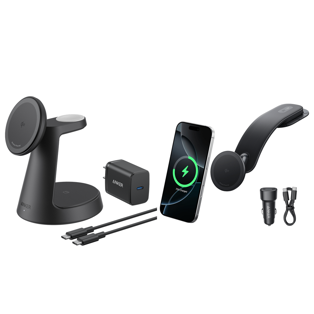 MagGo Wireless Charging Station and Nano Wireless Car Charger D2