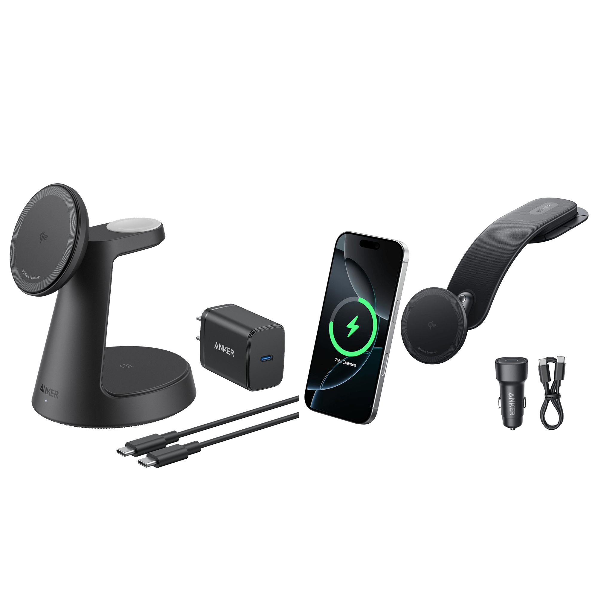 MagGo Wireless Charging Station and Nano Wireless Car Charger D2