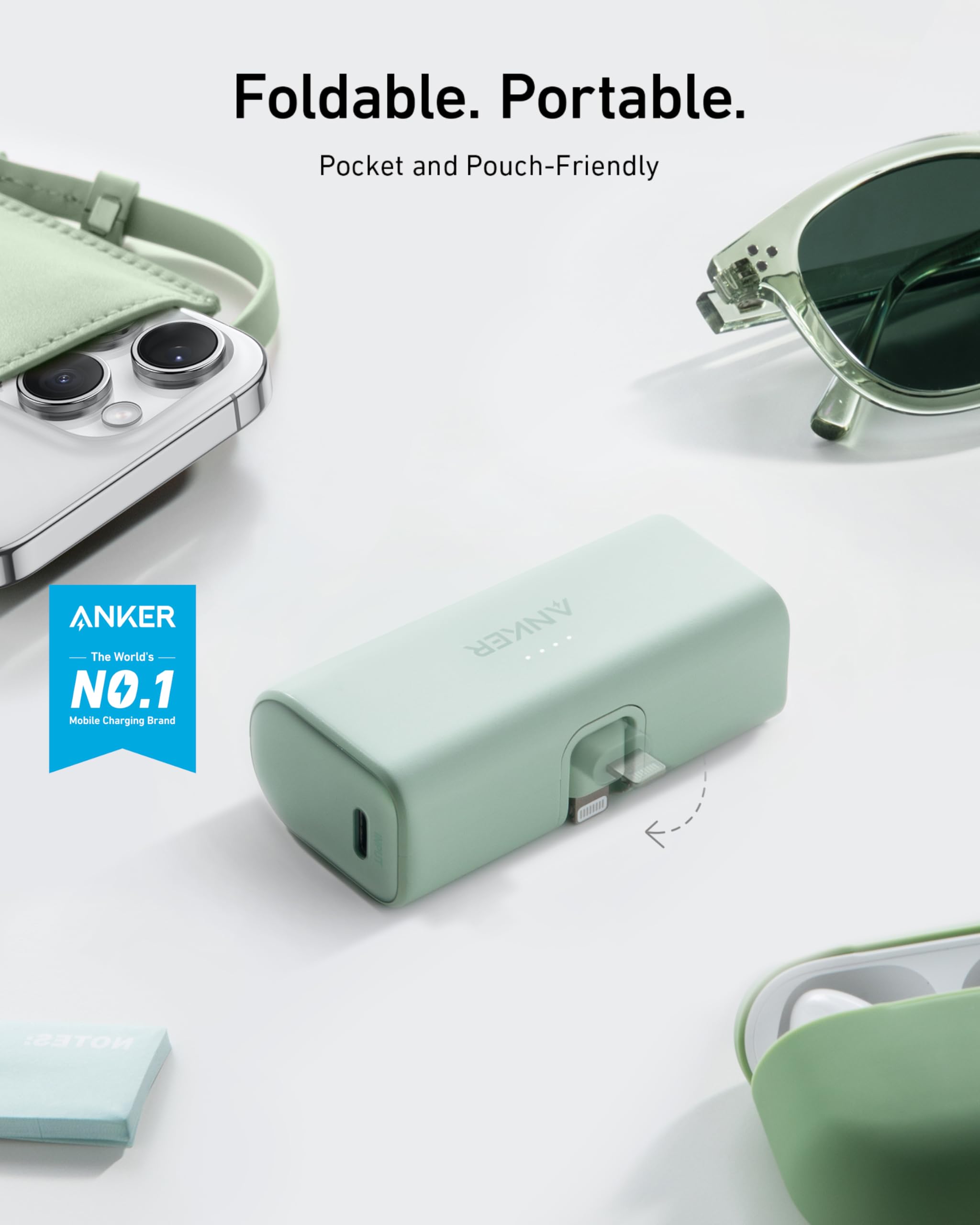 Nano Power Bank (12W, Built-In Lightning Connector)-boa P0