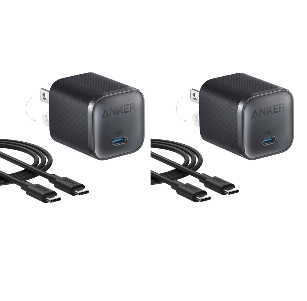Nano Charger (45W) with USB-C to USB-C Cable 2-Pack C2