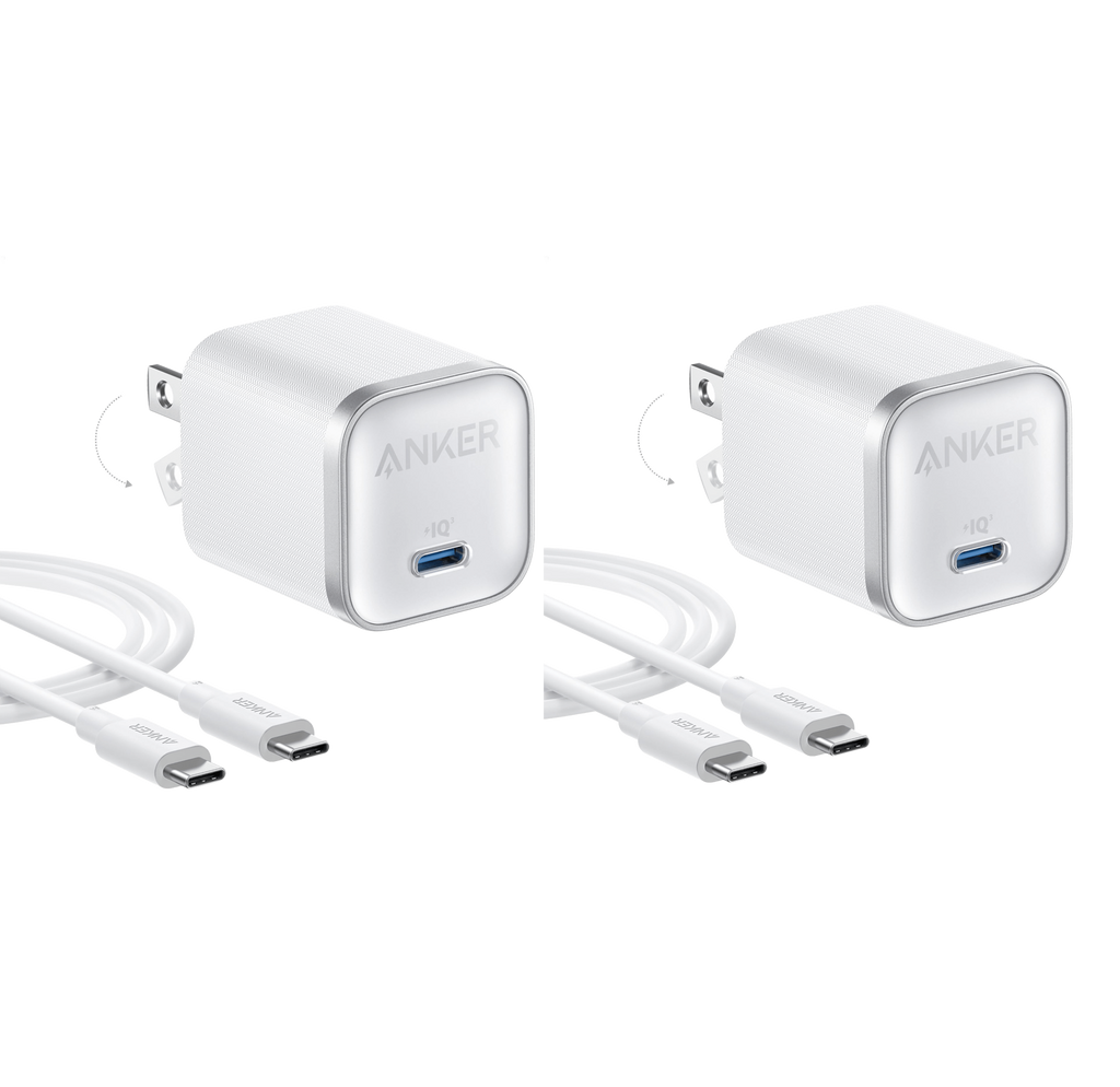 Nano Charger (45W) with USB-C to USB-C Cable 2-Pack C2