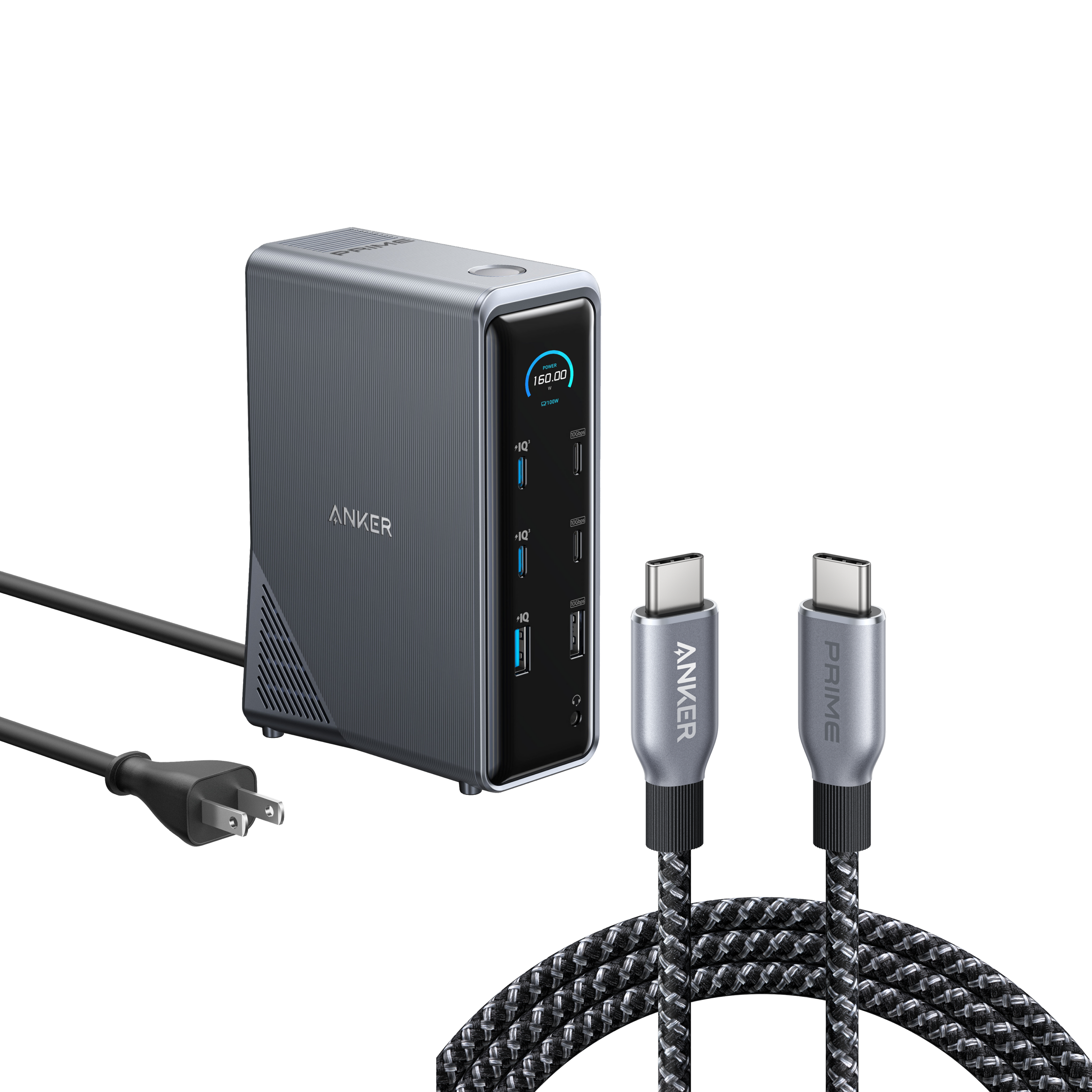 Prime Charging Docking Station with 240W USB-C to USB-C Cable U8