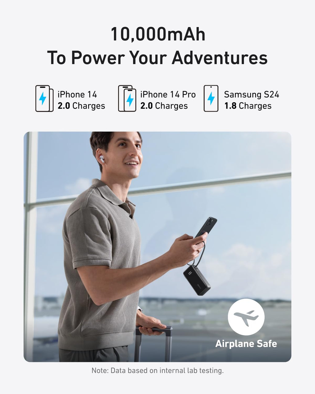 Power Bank (10K, Fusion, Built-In Cable) O7