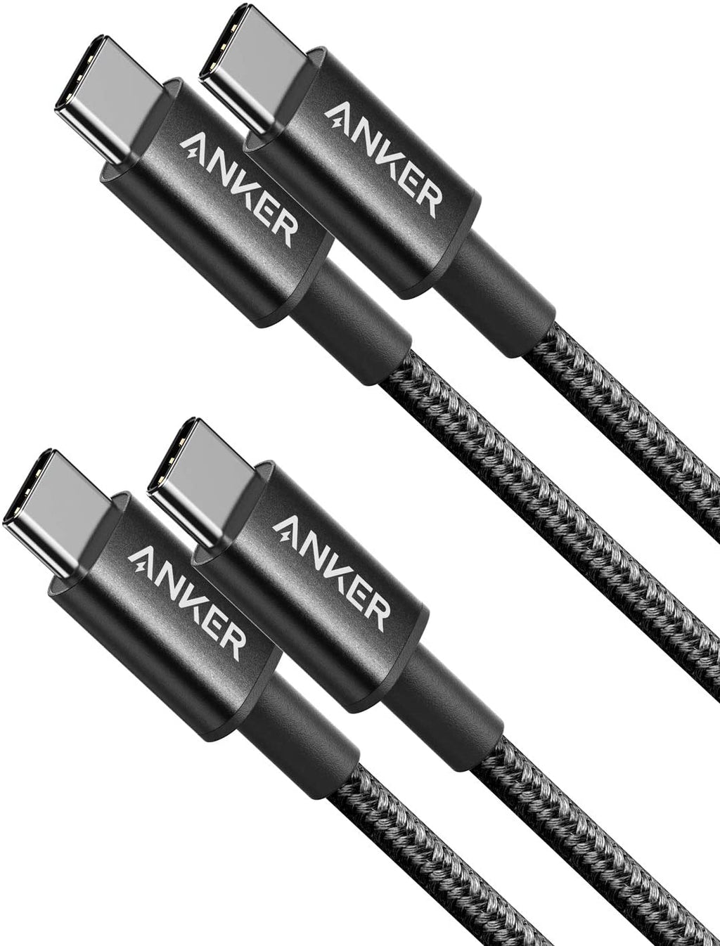 2-Pack New Nylon USB-C to USB-C Cable (3 ft / 6 ft, 60W) H6
