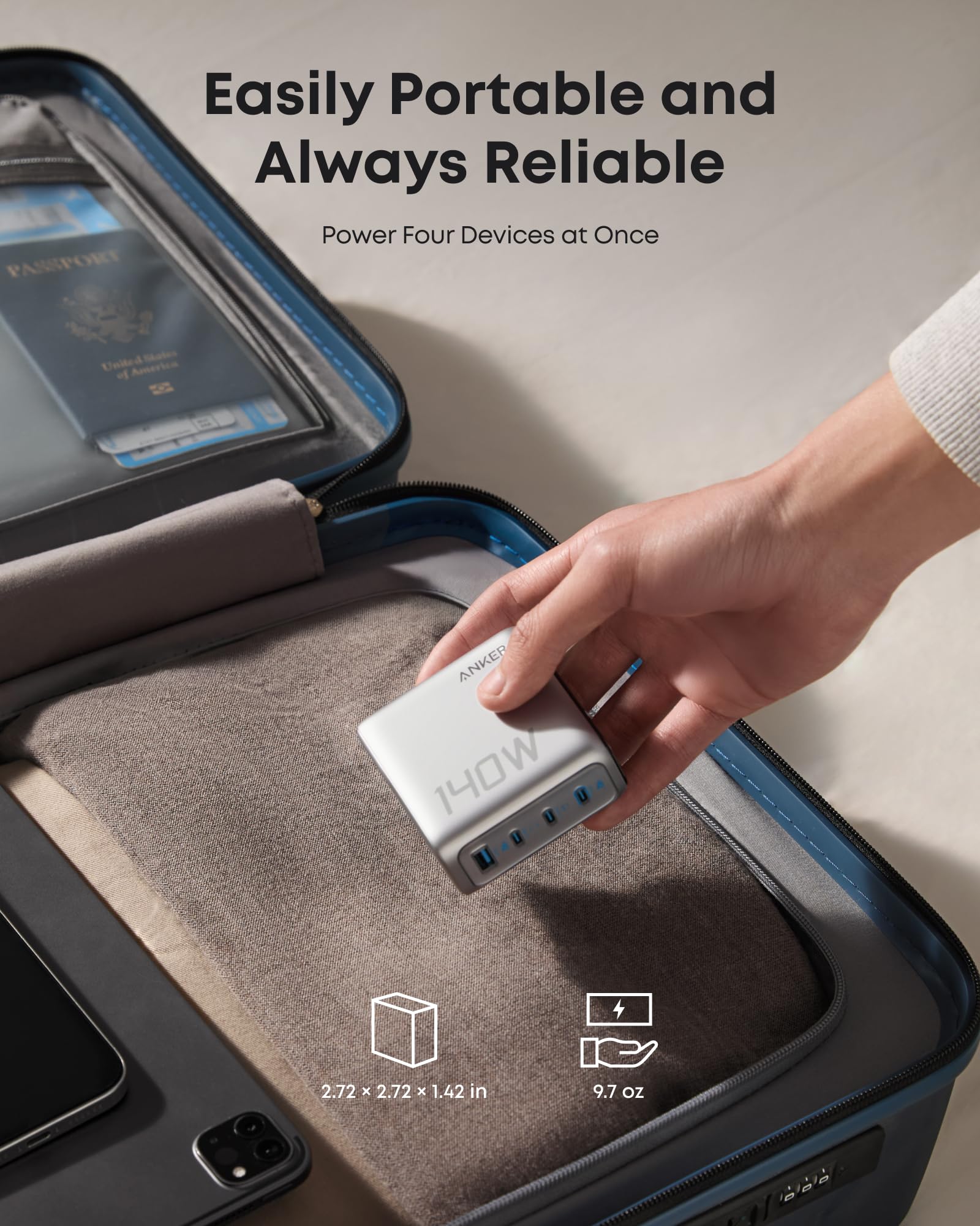 Laptop Power Bank (25K, 165W, Built-In and Retractable Cables) Y4