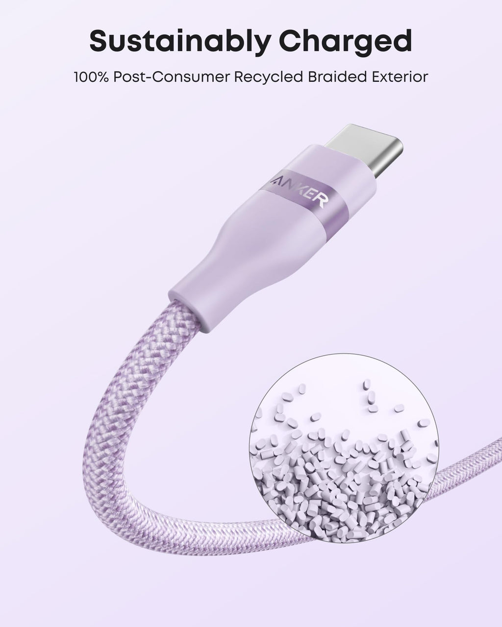 USB-A to USB-C Cable (3 ft / 6 ft, Upcycled-Braided) H0