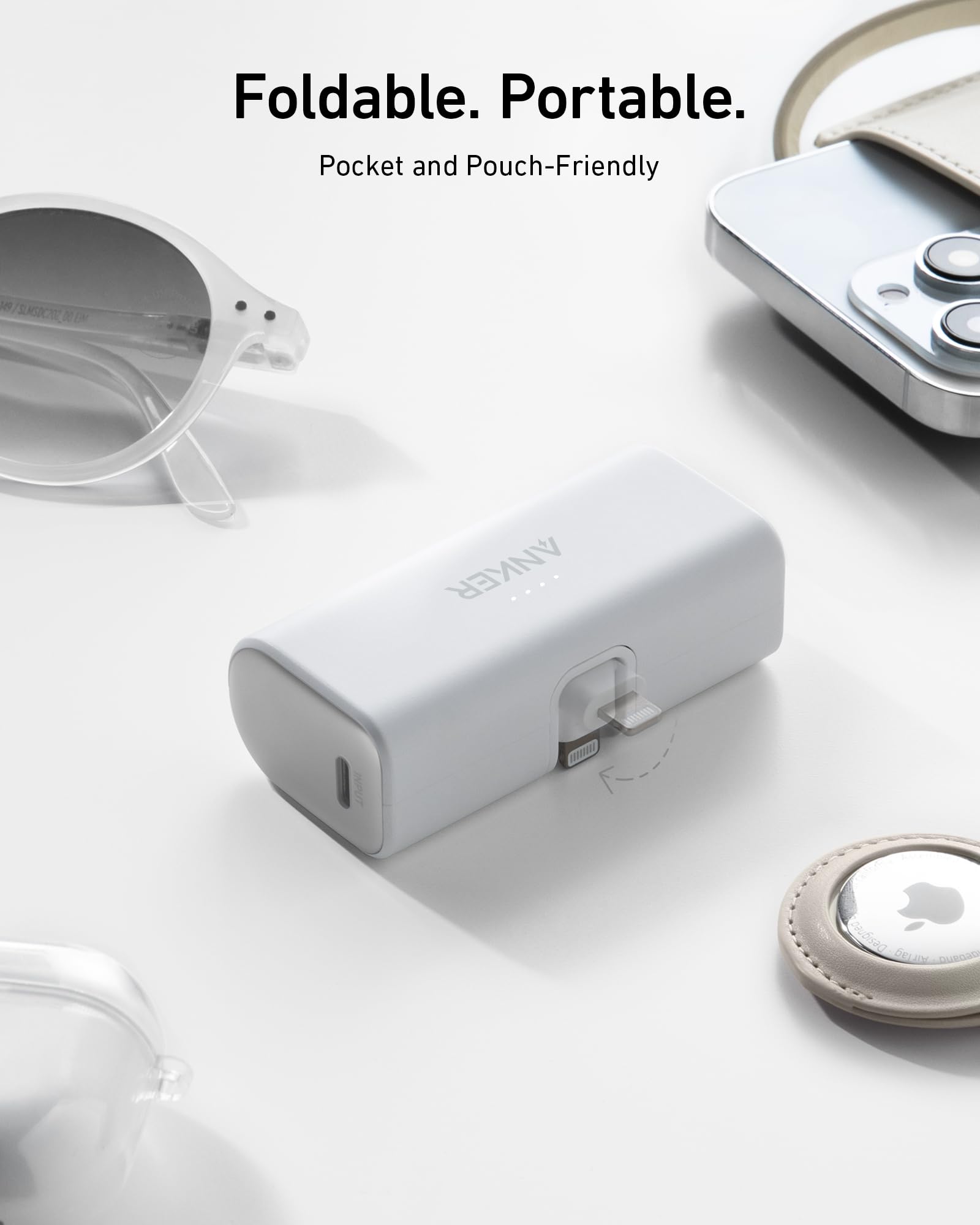 Nano Power Bank (12W, Built-In Lightning Connector)-boa P9