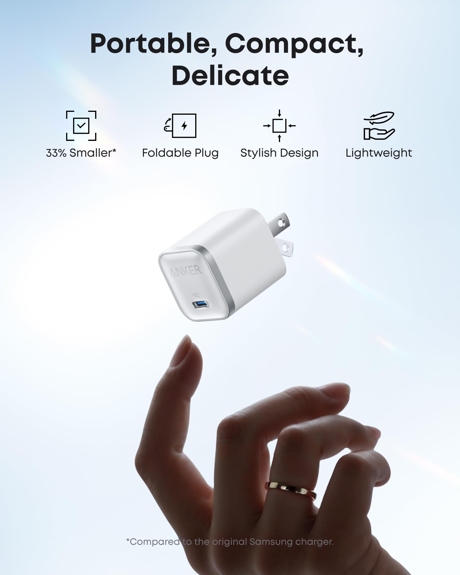 Nano Charger (45W) with USB-C to USB-C Cable 2-Pack C2