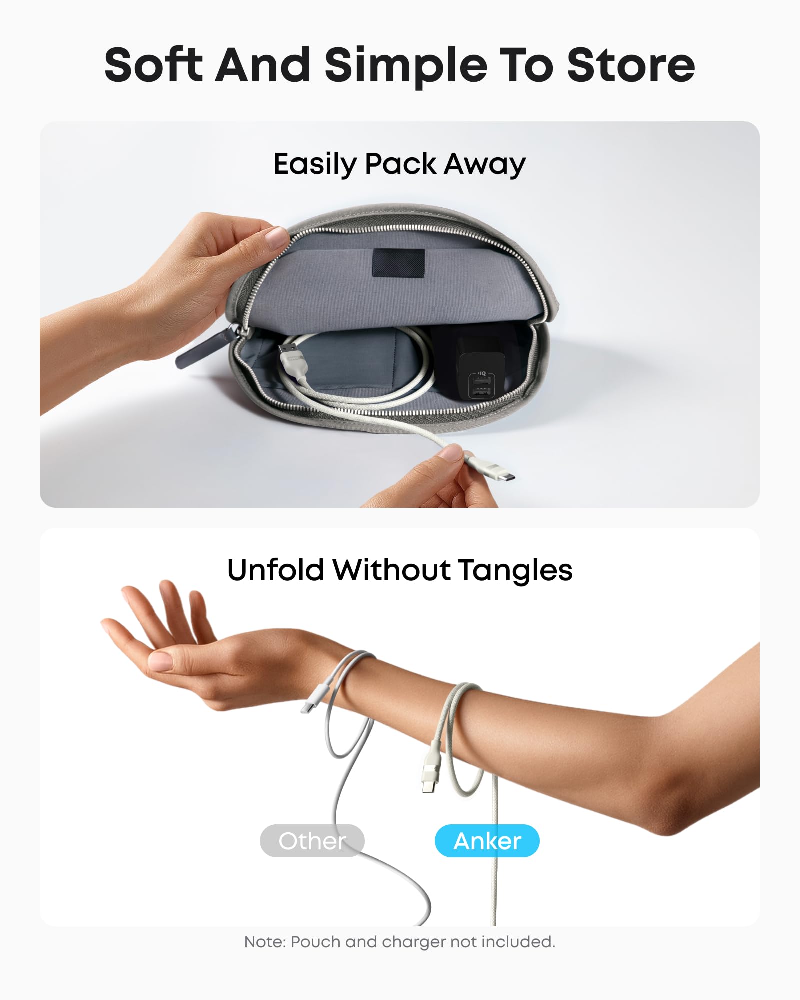 USB-A to USB-C Cable (3 ft / 6 ft, Upcycled-Braided) H0
