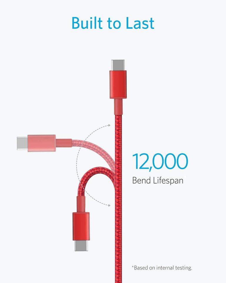 2-Pack New Nylon USB-C to USB-C Cable (3 ft / 6 ft, 60W) H6