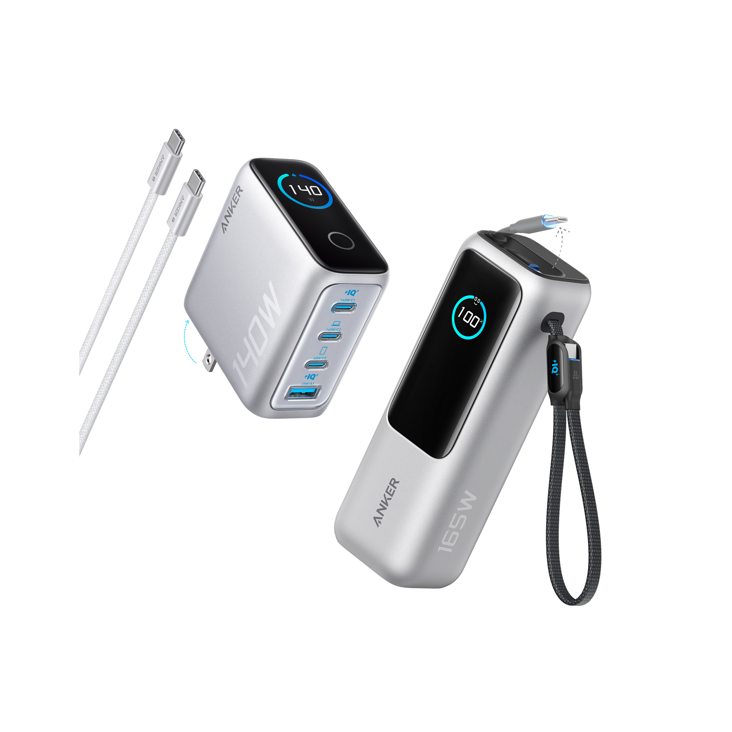 Laptop Power Bank (25K, 165W, Built-In and Retractable Cables) Y4