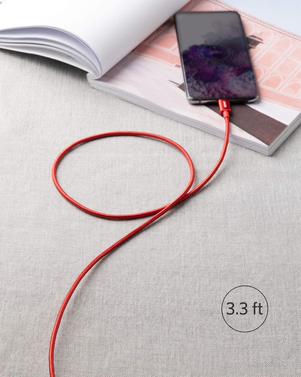2-Pack New Nylon USB C to USB C Cable (3.3 ft 60W) R9